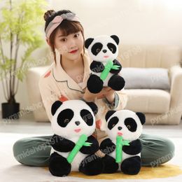 28/30/35CM Cute Panda Plush Toys Lovely Animal Bamboo Panda Dolls Stuffed Soft Pillow Toy Kids Baby Birthday Gift