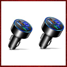 CC281 4 Ports USB PD Car Charger 3.1A Fast charging For iPhone 13 12 Huawei P40 Xiaomi Samsung Mobile Phone Charger Adapter in Car