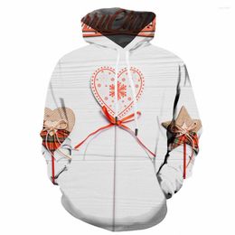 Men's Hoodies 3d Christmas Sweatshirts Men Year Printed Love Hooded Casual Couples Hoody Anime Long Sleeve Hip Hop Winter