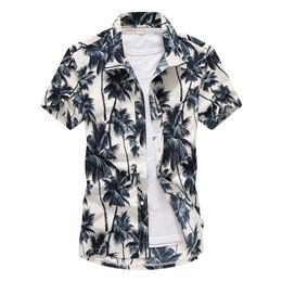 Fashion Mens Short Sleeve Hawaiian Shirt Fast drying Plus Size Asian Size S-5XL Summer Casual Floral Beach Shirts For Men T190830