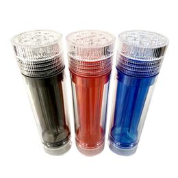 Smoking Colourful Transparent Plastic 6 Tube Filling Cone Cigarette Holder Dry Herb Tobacco Jars Grind Grinder Crusher Grinding Chopped Storage Box Case