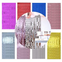 Party Decoration 1x2M Backdrop Curtain Sequin Foil Rain Wedding Background Wall Home Birthday Anniversary Supplies