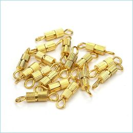 Other 10Pcs/Lot Diy Jewellery Accessories Gold Sier Rhodium Plated Screw Clasps Buckle Suitable For Bracelet Necklace Drop Delivery 20 Dh9Hq