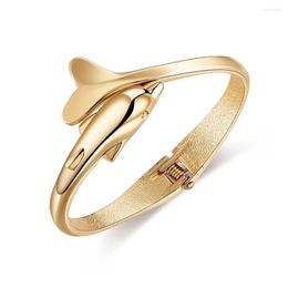 Bangle Punk Alloy Small Dolphin Shape Bangles Bracelets Trendy Statement Cuff For Women Jewellery Accessories 2022