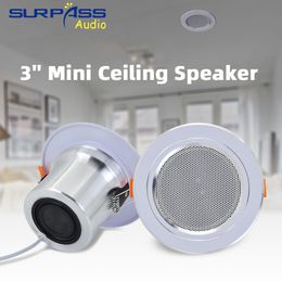 Portable Speakers 8Ohm 10W Bathroom Ceiling Background Music System Moisture-proof Aluminum Can Fashion In-ceiling Sound Quality 221101