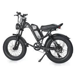 Z8 20 -дюймовый электрический велосипед 500 Вт 48 В двигатель 15,6AH Аккумулятор 4,0 толстые шины спереди передняя вилка Electri Bicycle Retro Harley Мотоцикл 60 км MTB Ebik