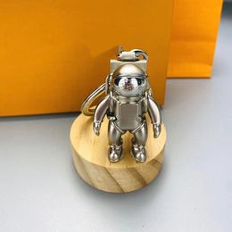 Fashion Astronaut Space Robot Astronaut Keychain Key Ring Creative and Exquisite Car Pendant Couples Gift for Boyfriend