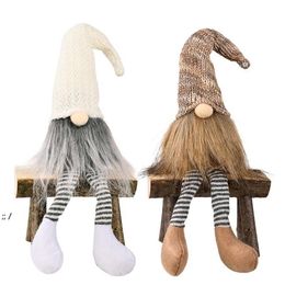 Christmas Gnomes Decorations Handmade Swedish Tomte with Long Legs Scandinavian Figurine Plush Elf Doll GCC316