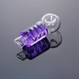 Colorful Freezable Pipes Coil Spring Liquid Filled Pyrex Thick Glass Smoking Tube Portable Dry Herb Tobacco Oil Rigs Filter Bong Hand Cigarette Holder