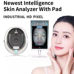 Skin Tester Face Analysis Multi-language 21.5 Inches Screen Scanner Diagnostic Acne Moisturizing 3D Mirror AI Facial Analyzer Machine Management System Scanner