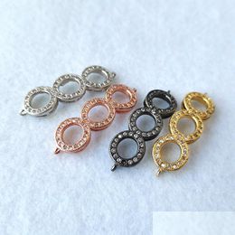 Connectors Cz Micro Pave Charm Ring Circle Connectors Accessories For Making Diy Bracelet Necklace Jewelry Finding Ct553 Drop Delive Dh3Kn