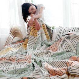 Blankets Cotton Chrysanthemum Living Room Coverlet Travel High Quality Nap Blanket Home BeddingBreathable Chic Large Throw