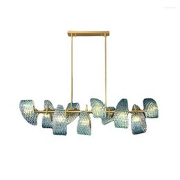 Chandeliers Snake Scale Glass Light Fixture LED Hanging Lamp Lustre Chandelier Kitchen Island Luxury Home Decor Appliance Dining Table