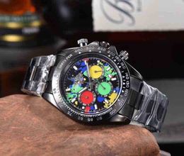 High-end quality fashion trend designer wrist watches Luxury fashion calendar men's steel band business