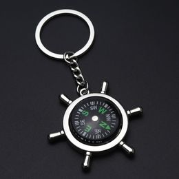 Fashion accessories Favours high rudder compass keychain compass mini King ring pocket gadgets hiking & camping outdoor gear RRA375