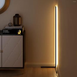 Floor Lamps Nordic LED Warm Light Lamp Corner Minimalist Bright Bedroom Bedside Standing Living Room Lighting