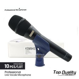 10pcs/lot Professional Live Vocals KSM9HS Dynamic Wired Microphone Karaoke Supercardioid Podcast Microfono Mic