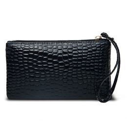 Luxurys Designers Bags Stone Pattern Handbag Black PU Wallet Casual Multi Handbags Horizontal Square Bag Card Bag Wallets