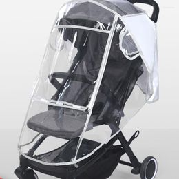 Stroller Parts Universal Rain Cover For Strollers Protect From Sun Dust Snow Toddler Bug Wind Ventilation Transparent