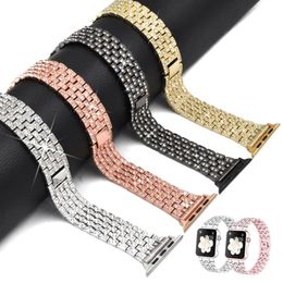 Luxury Full Diamond Straps Bracelet for Apple Watch Ultra 49mm Series 41mm 45mm 40mm 44MM Women Stainless Steel Watchband iWatch band 8 7 6 SE 5 4 3 2 1 38mm 42MM Strap