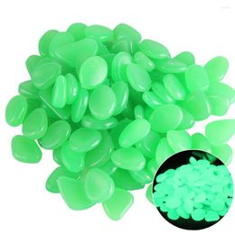 Garden Decorations 50pcs Resin Luminous Stones Glow In The Dark Pebbles Rocks For Walkways Path Decor