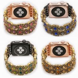 Luxury Natural Agate Stretch Bracelet Straps for Apple Watch Ultra 49mm Band 8 7 41mm 45mm 38mm 40mm 42/44mm Women's Jewellery Gem Beads Watchband iWatch Series 6 SE 5 3