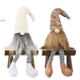 Christmas Gnomes Decorations Handmade Swedish Tomte with Long Legs Scandinavian Figurine Plush Elf Doll JNC316