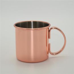 Hip Flasks Stainless Steel Moscow Mule Copper Mug Beer Cup Rose Gold Drinkware