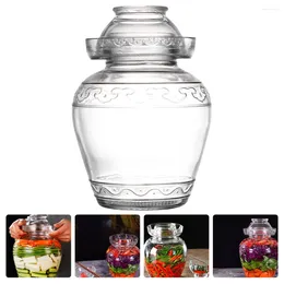 Storage Bottles Jar Pickle Fermenting Glass Fermentation Kimchi Jars Pickling Crock Sauerkraut Chinese Container Vegetabletransparent