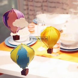 Party Decoration 100pcs Colorful Felt Air Balloon Flag Home Birthday Cute Decorations With Cloud Baby Room