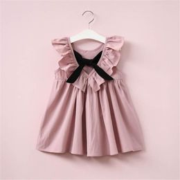 Girl Dresses Children Baby Girls Bowknot Princess Bow Dress 1-6y Kids Clothes Christmas Costume Infant Birthday Wedding Party