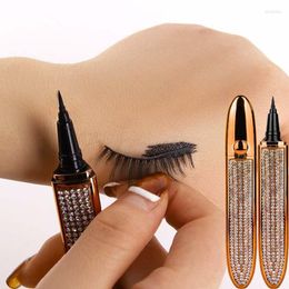 Eyeliner Magic Self Adhesive Lashes Long Lasting No Glue Non Blooming Quick Drying Eyelashes Sticking Eye Liner Pencil 6 Color