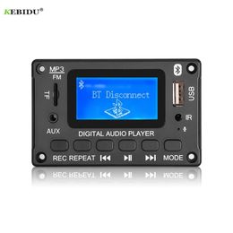 MP3 MP4 Players 5V 12V Decoder Board Bluetooth Car Player USB Recording Module FM AUX Radio With Lyrics Display For Speaker Handsfree 221101