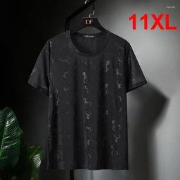 Men's T Shirts Black T-shirts Men 2022 Summer Short Sleeve Tshirt Cool Big Size Shirt Streetwear Fashion Tees Tops Plus 11XL HA103