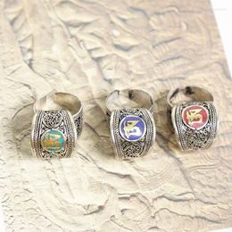 Cluster Rings Tibetan For Man Metal Copper OM Amulet Tibet Mantras Ring R023