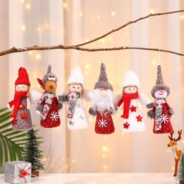 Christmas Decorations Navidad Cute Wings Angel Doll Old Man Ornaments Tree Pendant Hanging Gift For Home Decor Xmas