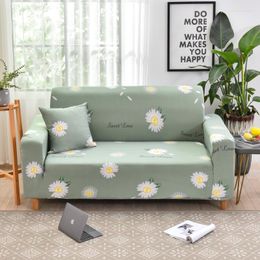 Chair Covers Pajenila 3 Seater Sofa Cover Green Little Daisy Big Sofas For Living Room Sectional Elastic Couch 1/2/3/4Seater ZL279