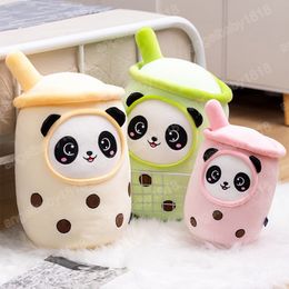23/35/50cm Kawaii Cartoon Milk Tea Plushie Toy Soft Stuffed Apple Pink Strawberry Milk Tea Hug Pillow Cushion For Children