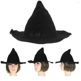 Berets Modern Halloween Witch Hat Woollen Women Lady Made From Fashionable Sheep Wool Festival Party Cosplay Decoration