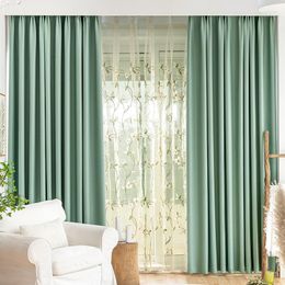 Curtain & Drapes Leaf Embroidered Sheer For Living Room Window Crushed Door Screen Gauze Voile Tulle Draperies Rod Process 1 Panel TJ6971