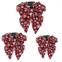 Dog Apparel Christmas Cat Collar Classic Snowflake Pet Bow Tie Costume Accessories Decoration Adjustable Holiday Collars For Do
