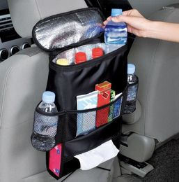 Storage Bags Car Net Pocket Seat Back Multipocket Insulation Bag Organiser Ice Pack Holder Tidy Organiser Cool Travel