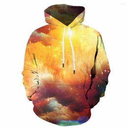 Men's Hoodies 3d Galaxy Sweatshirts Men Smoke Hooded Casual Colorful Sweatshirt Printed Nebula Hoody Anime Unisex Hip Hop Autumn