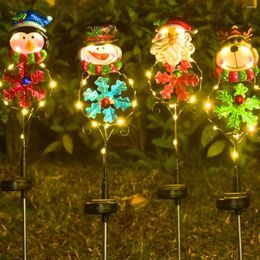 Solar Santa Light Led Garden Outdoor Landscape Lamp Christmas Lawn Decoration Lights Xms Yard