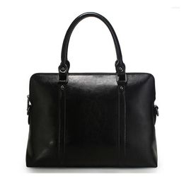 Evening Bags European And American Genuine Leather Women Handbags Business Bag Portable Briefcase Women's 14-inch Laptop Computer