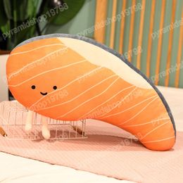 50cm Salmon Fillet Plush Pillow Simulation Dolls Stuffed Soft Kawaii Sofa Bed Cushion Creative Birthday Gift