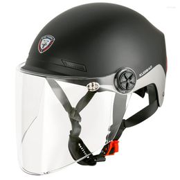 Motorcycle Helmets KUQIBAO 3C Certified Battery Electric Vehicle Helmet Unisex Half Four Seasons Bluetooth