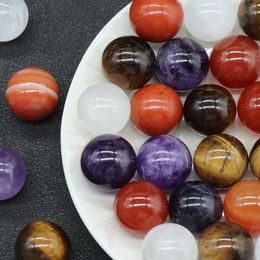 16MM Natural Gemstone Round Beads for DIY Making Jewelry NO-Drilled Hole Loose Reiki Healing Energy Stone Crystal Sphere Balls