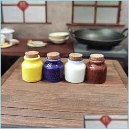 Other Smoking Accessories Latest Colorf Smoking Ceramics Mini Wooden Cork Stopper Dry Herb Tobacco Spice Stash Bottle Storage Case S Dhqjc