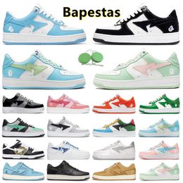 Bapestas Ape Uomo Scarpe corsa Vernice Blu Arancio Verde Nero Bianco Pastello Camo Beige Pelle Scamosciata Scarpe da ginnastica da uomo Scarpe ginnastica sportive Scarpe plateau